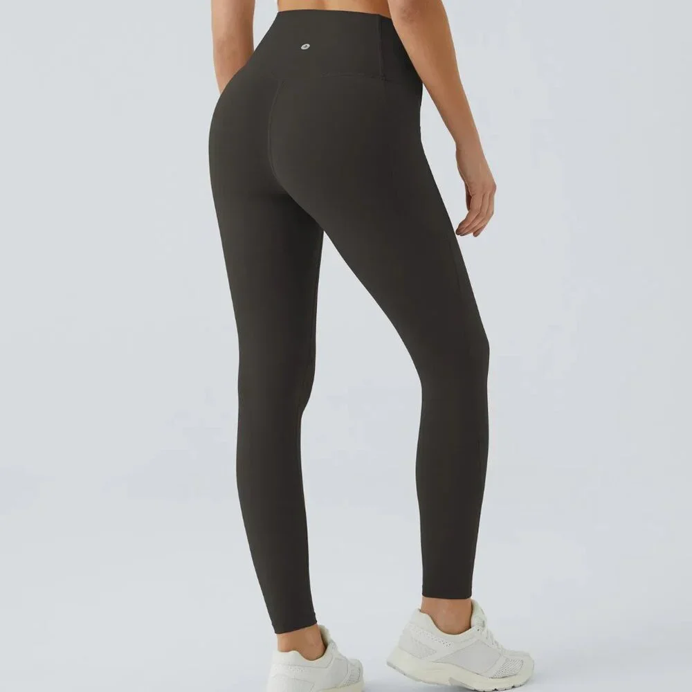 Halara UltraSculpt High Waisted Pocket Leggings Hazelnut Black S (7/8 Length)NWT - Picture 1 of 6
